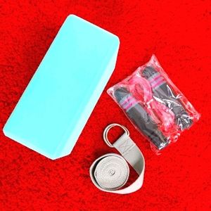 Yoga 6' D-ring strap foam block jump rope workout